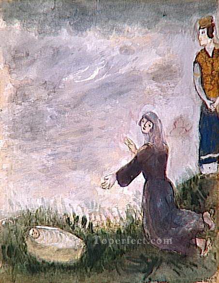 モーセはファラオの娘MCユダヤ人によって水から救われる油絵